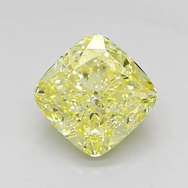 1.05ct cushion modified lab grown diamond (colour fancy light yellow, clarity vvs2, igi certified)