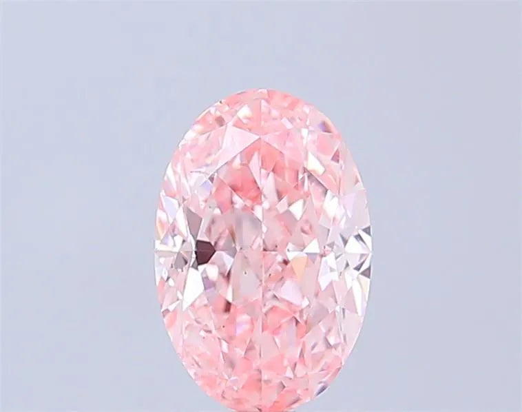 1.52ct oval lab grown diamond (colour fancy vivid pink, clarity vs2, igi certified)