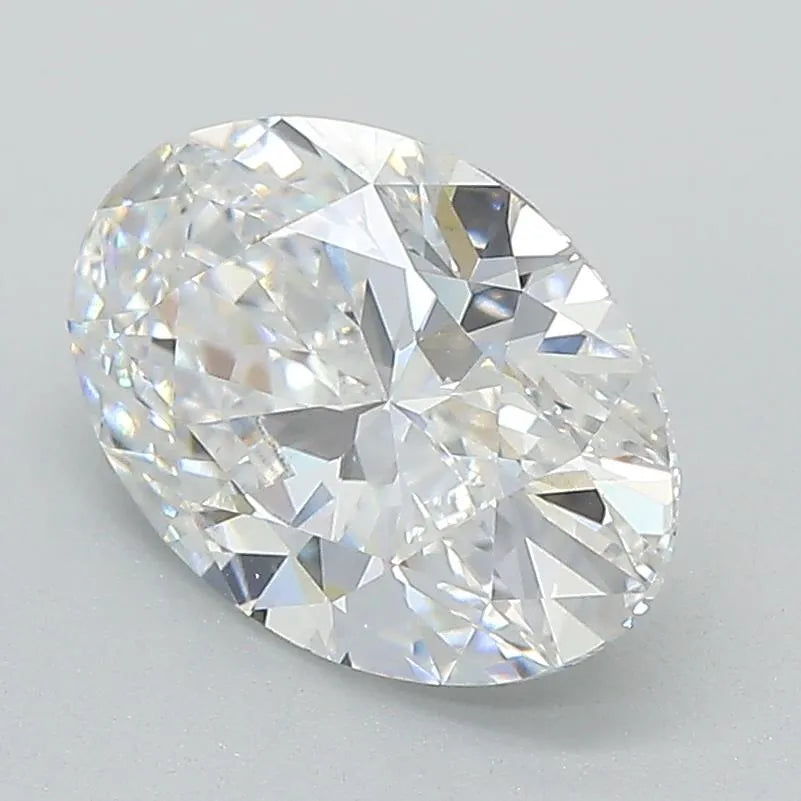 2.05ct oval lab grown diamond (colour e, clarity vvs2, igi certified)