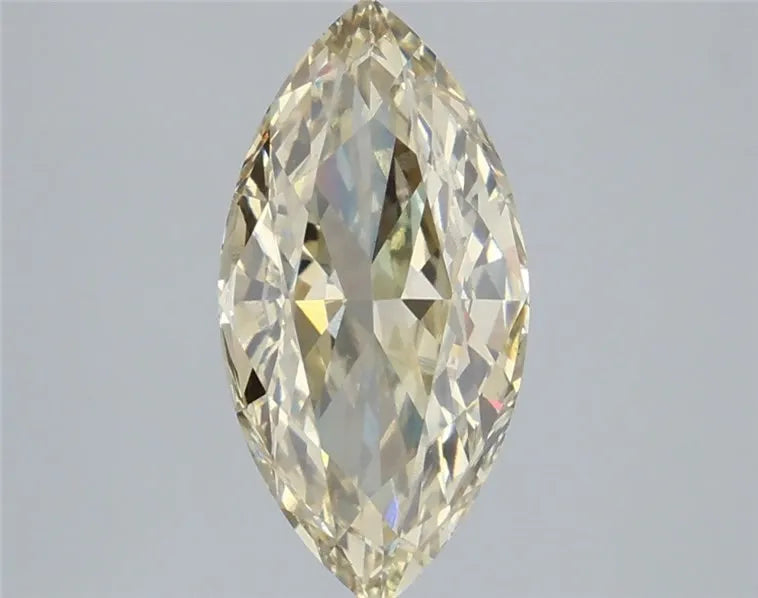 3.00ct marquise lab grown diamond (colour fancy light gray yellow, clarity vs1, igi certified)
