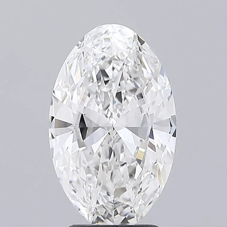 3.00ct oval lab grown diamond (colour e, clarity vvs2, igi certified)