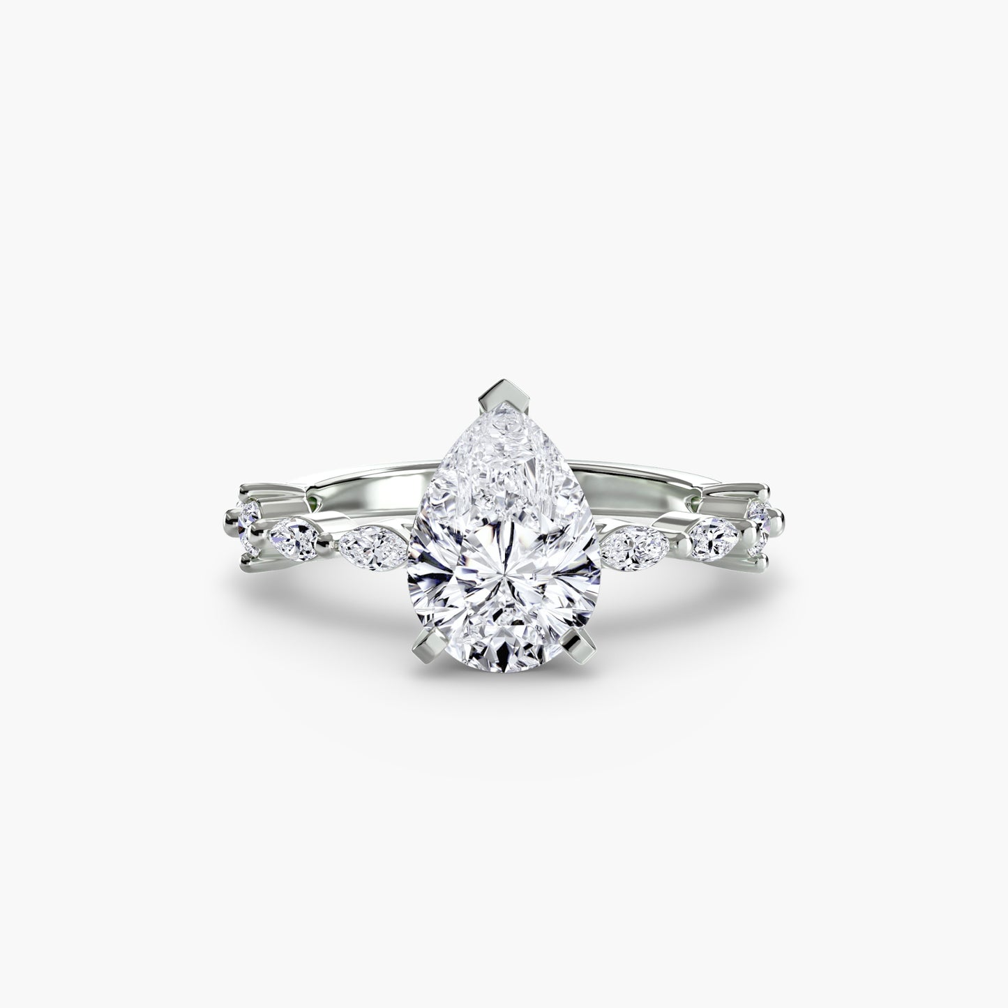 solitaire with eternity pavé