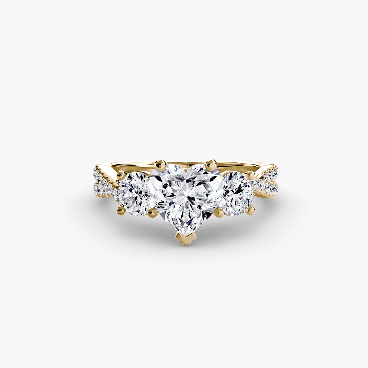 three-stone with pavé band 2
