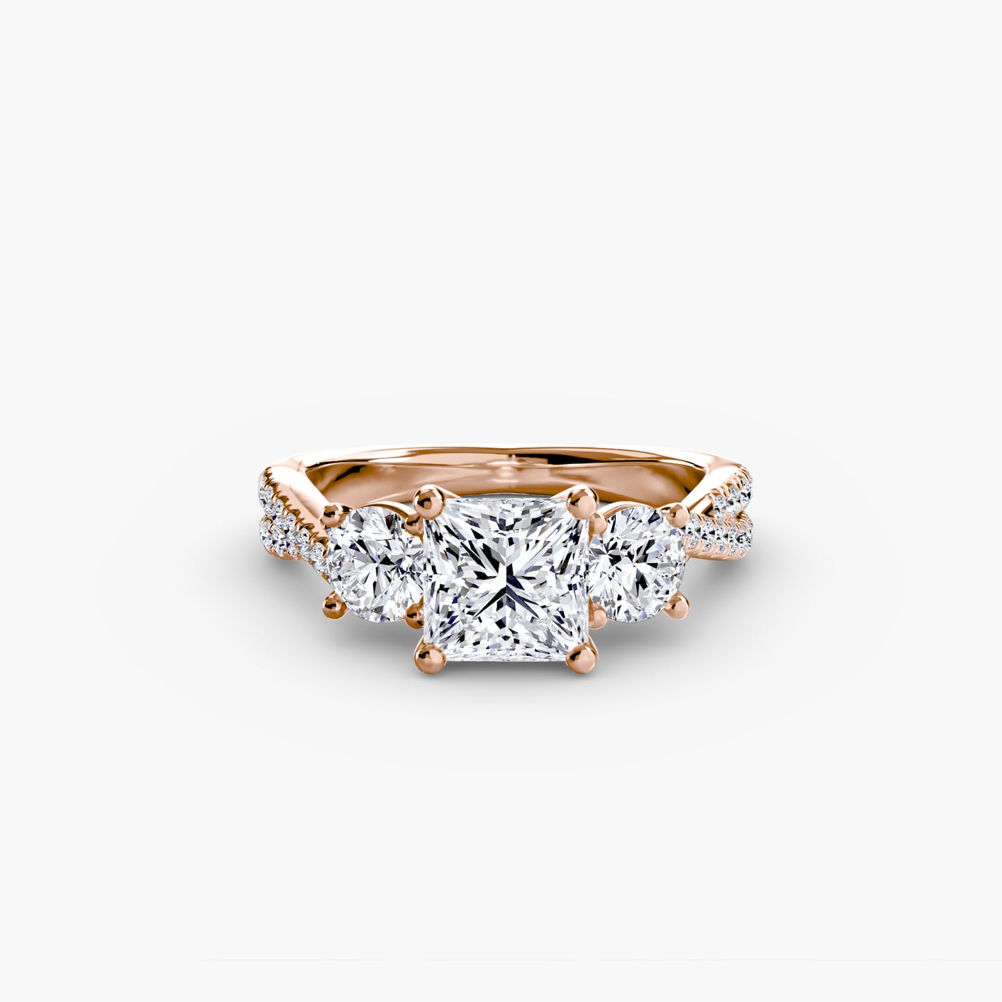 three-stone with pavé band 2