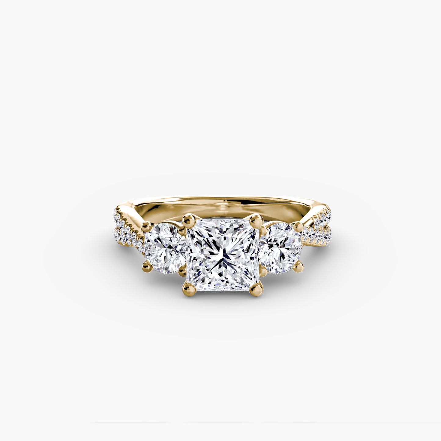 three-stone with pavé band 2