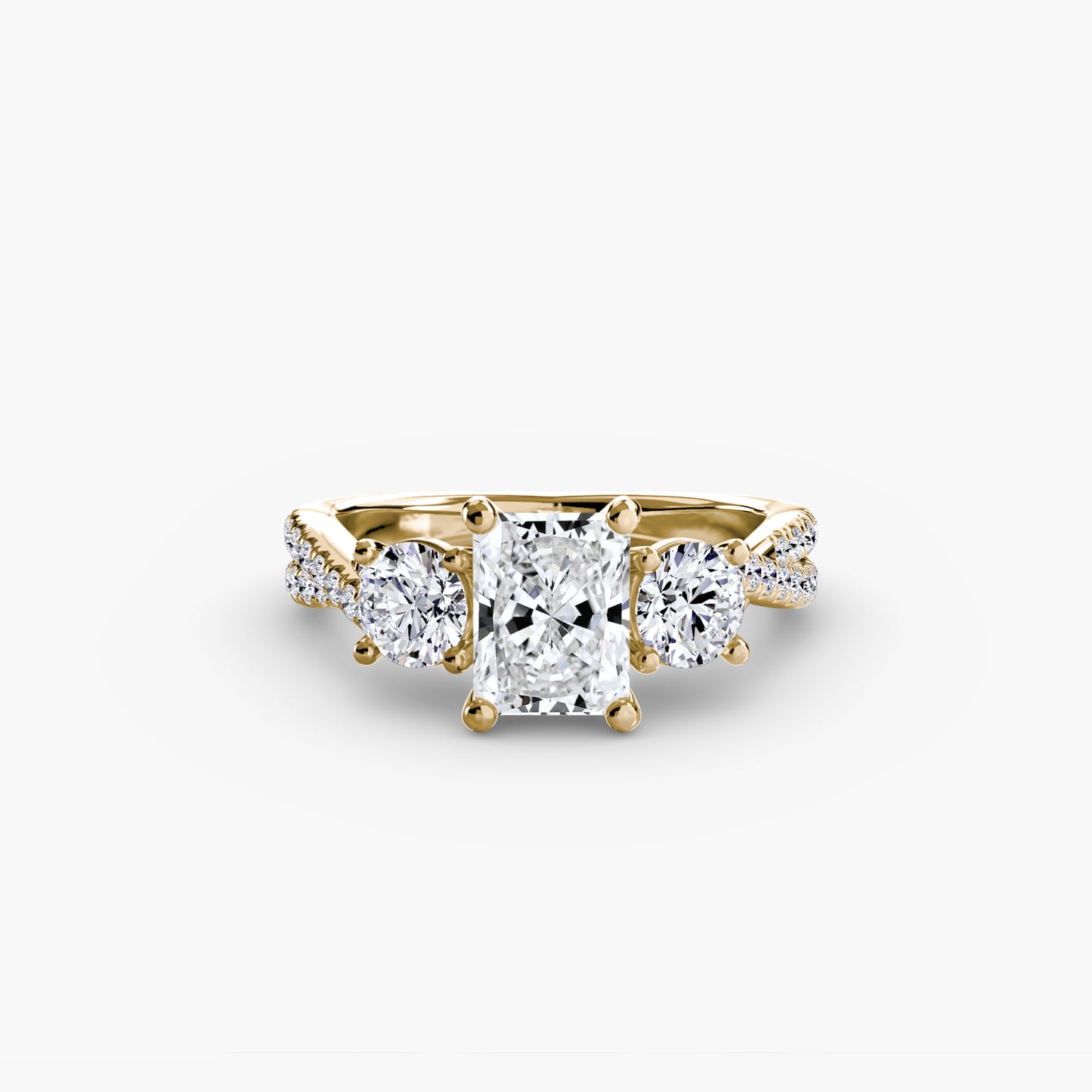 three-stone with pavé band 2