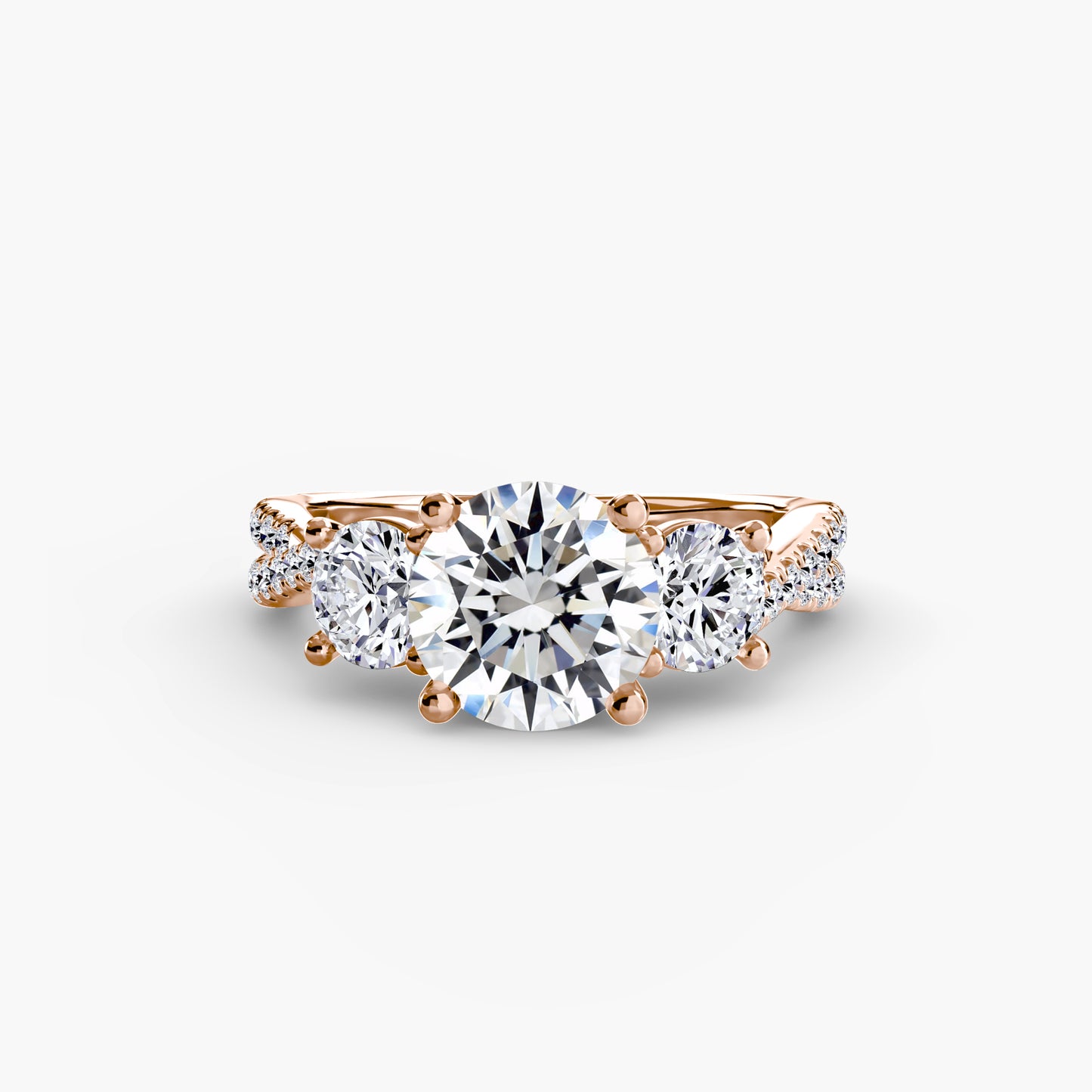 three-stone with pavé band 2