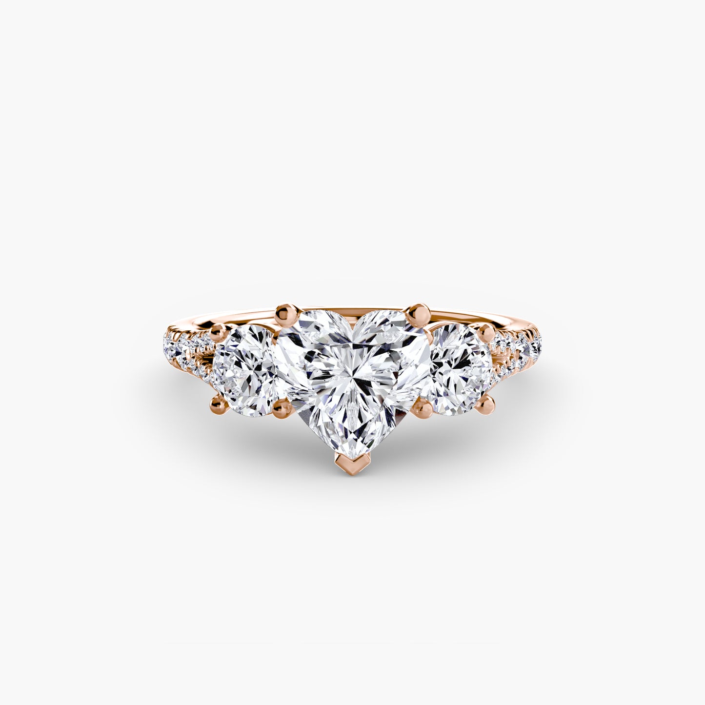 three-stone with pavé band 3