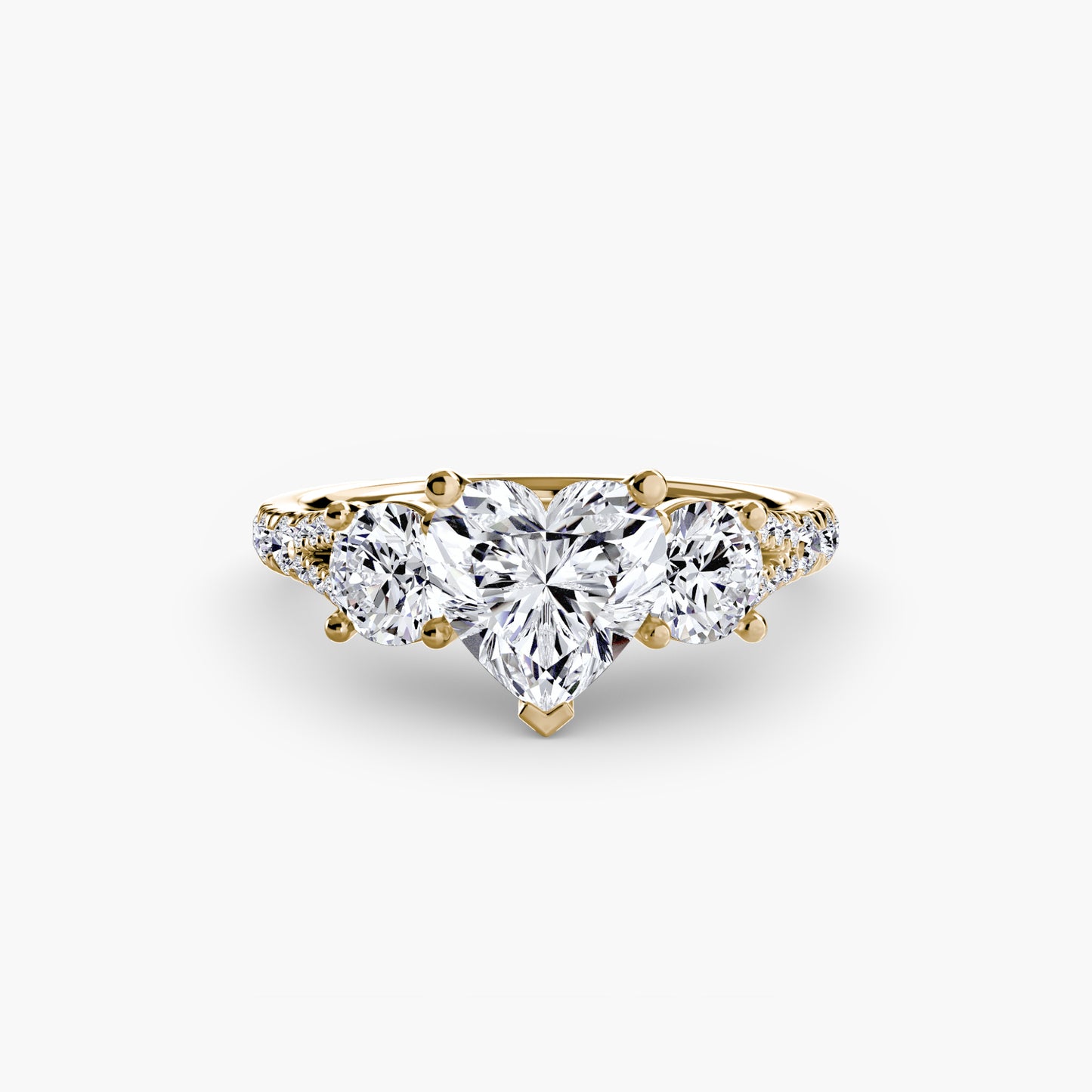 three-stone with pavé band 3