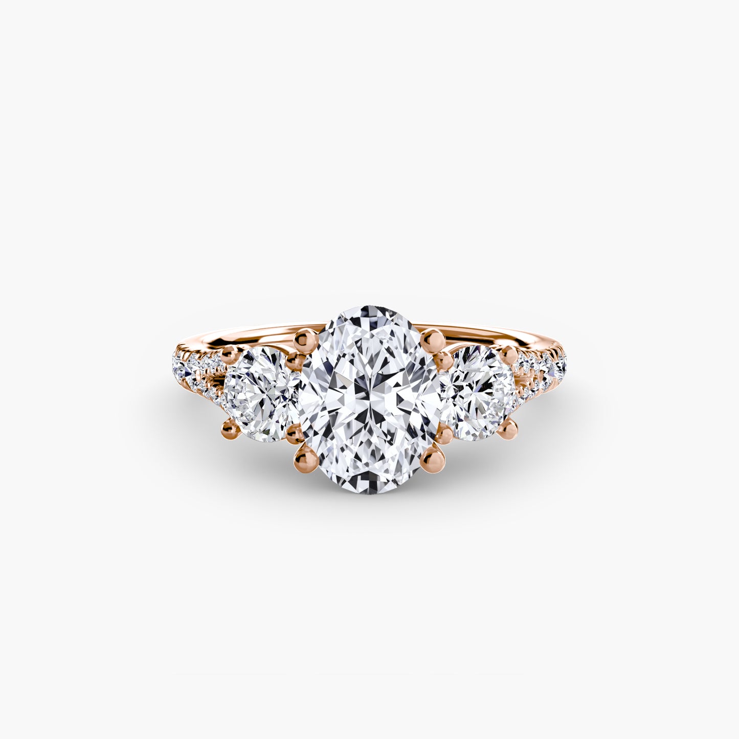 three-stone with pavé band 3