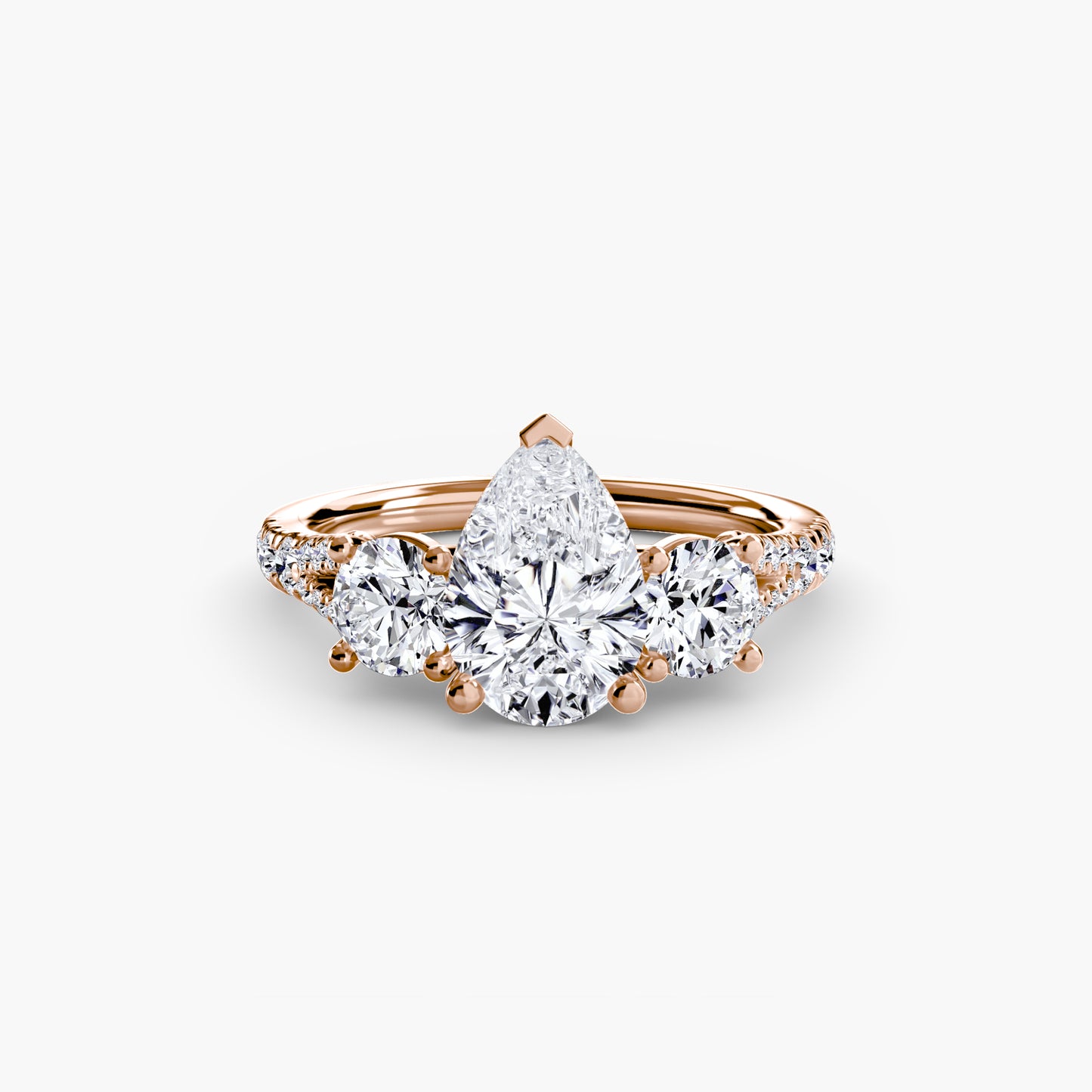 three-stone with pavé band 3