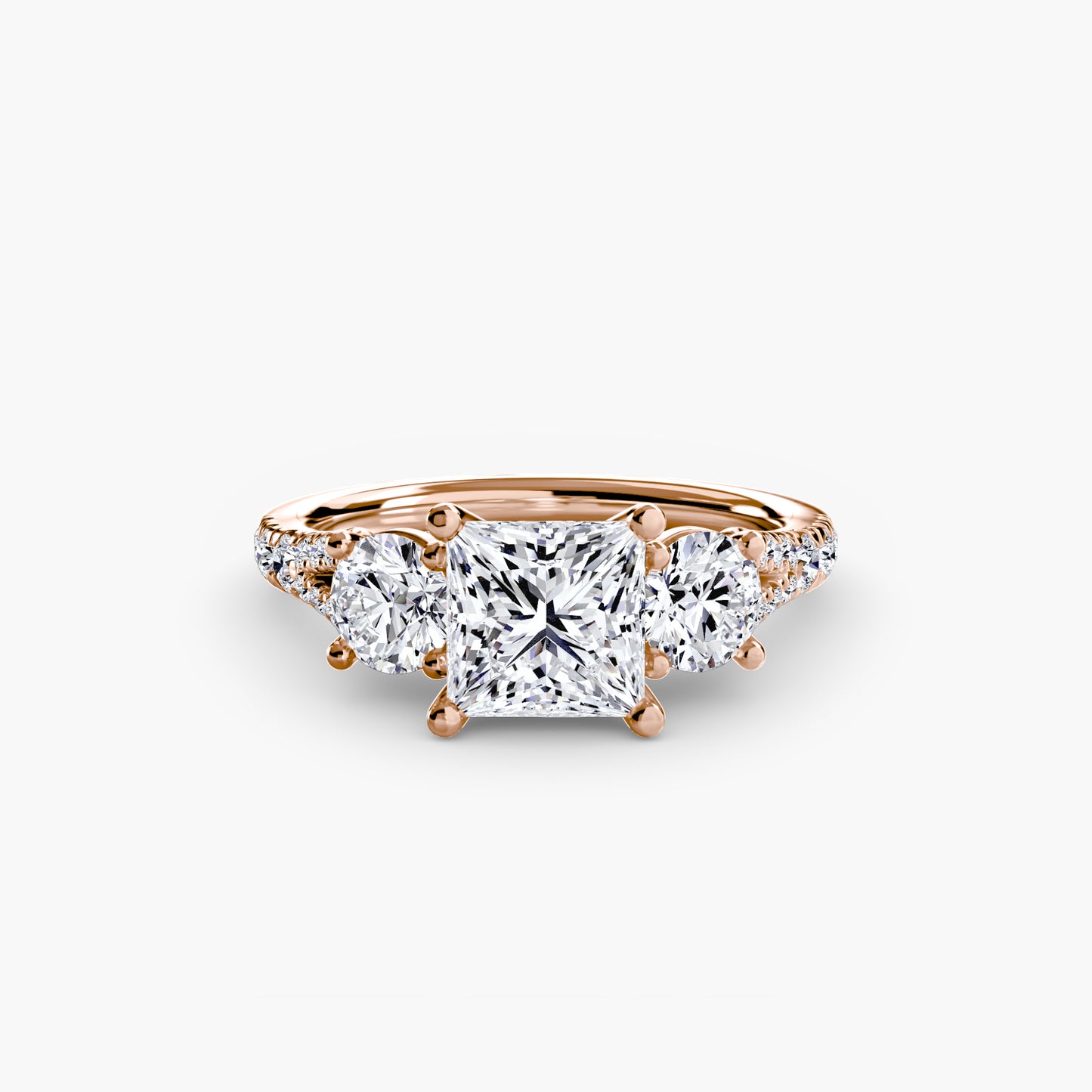 three-stone with pavé band 3