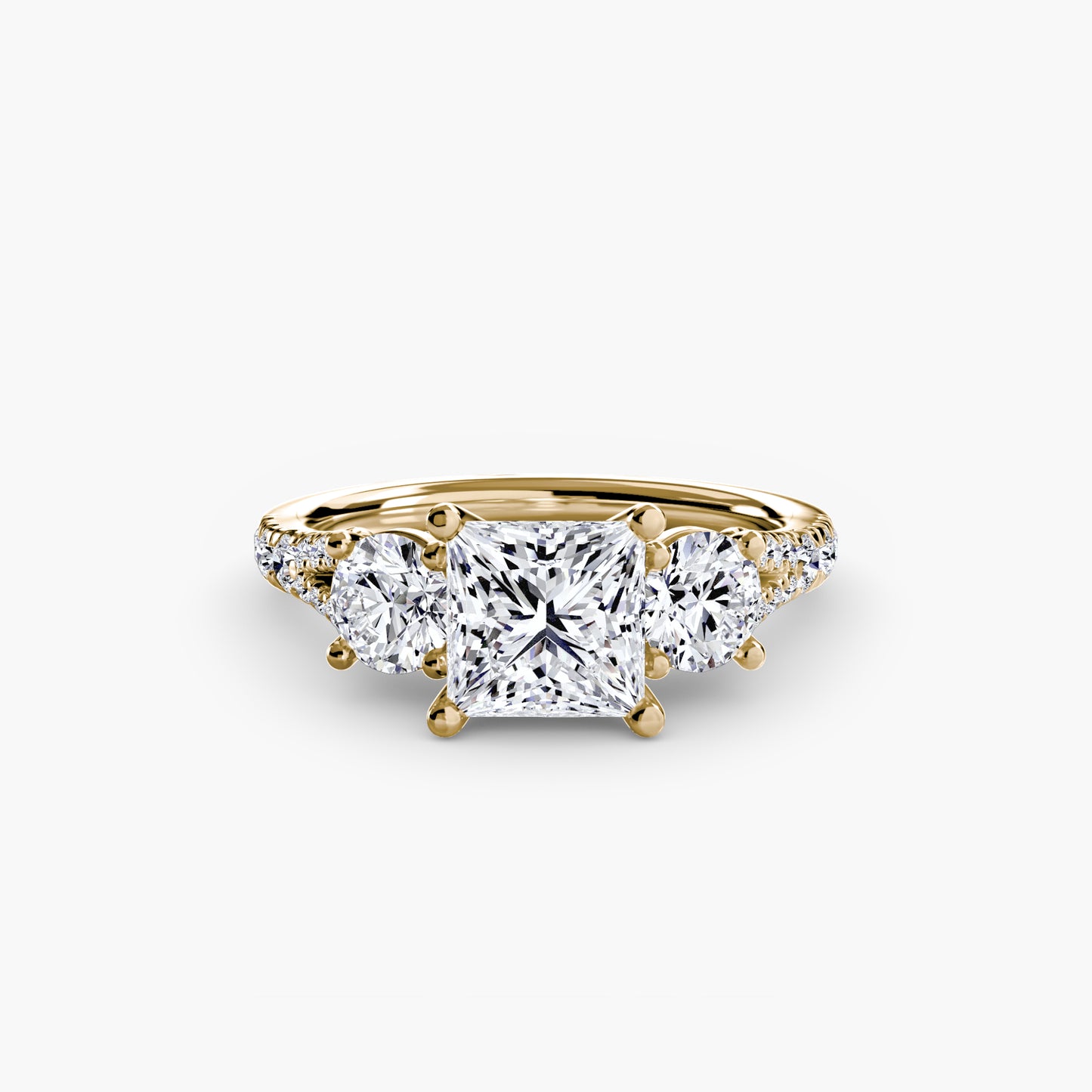 three-stone with pavé band 3