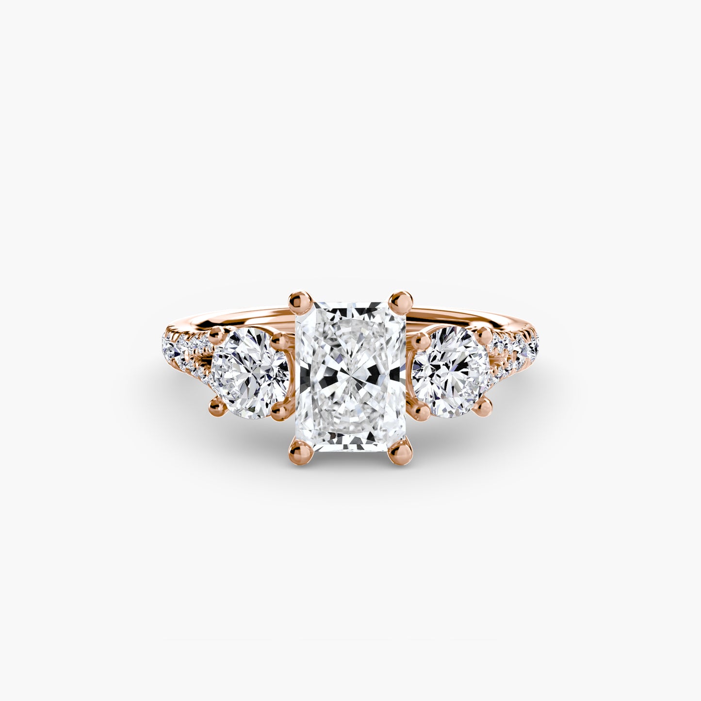 three-stone with pavé band 3