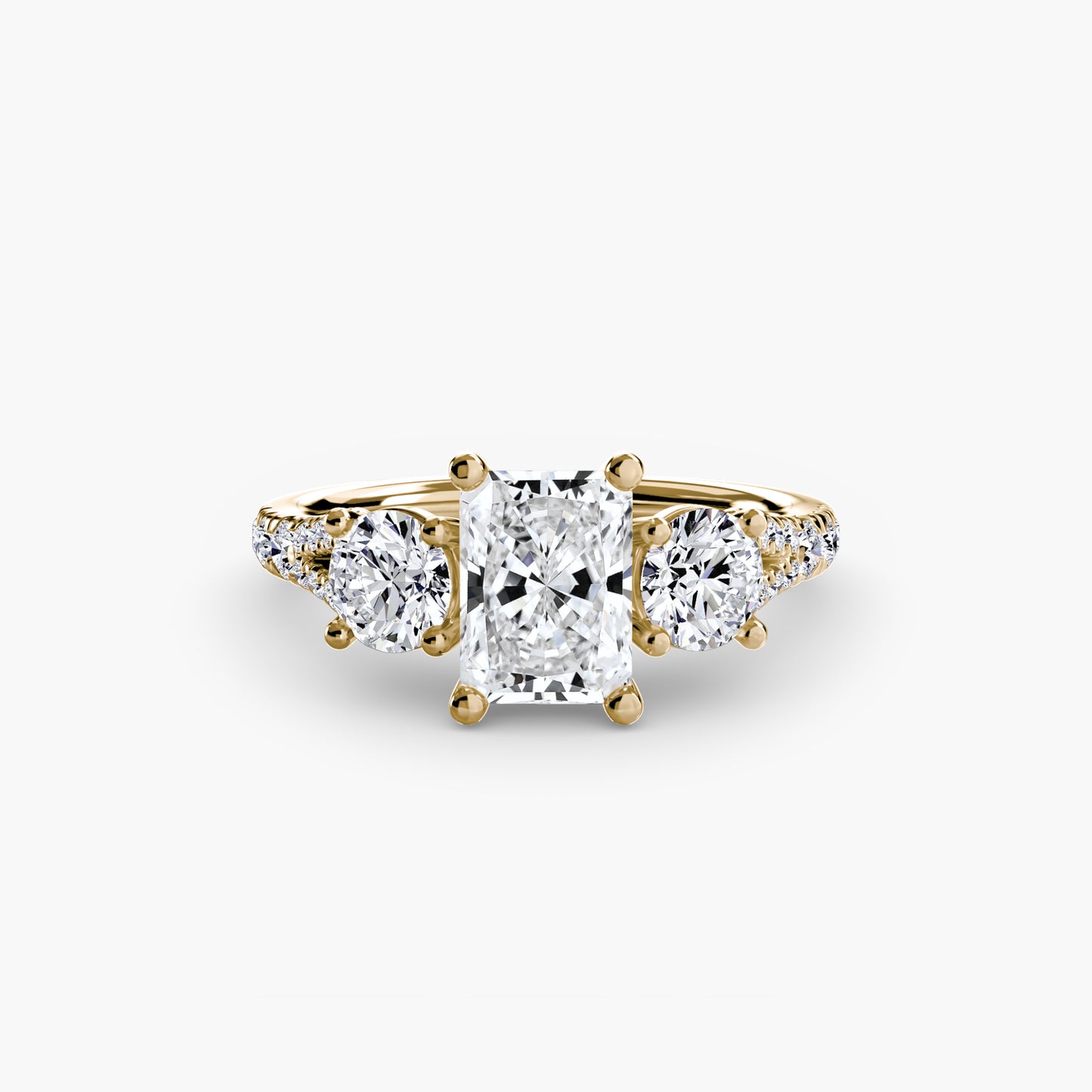 three-stone with pavé band 3