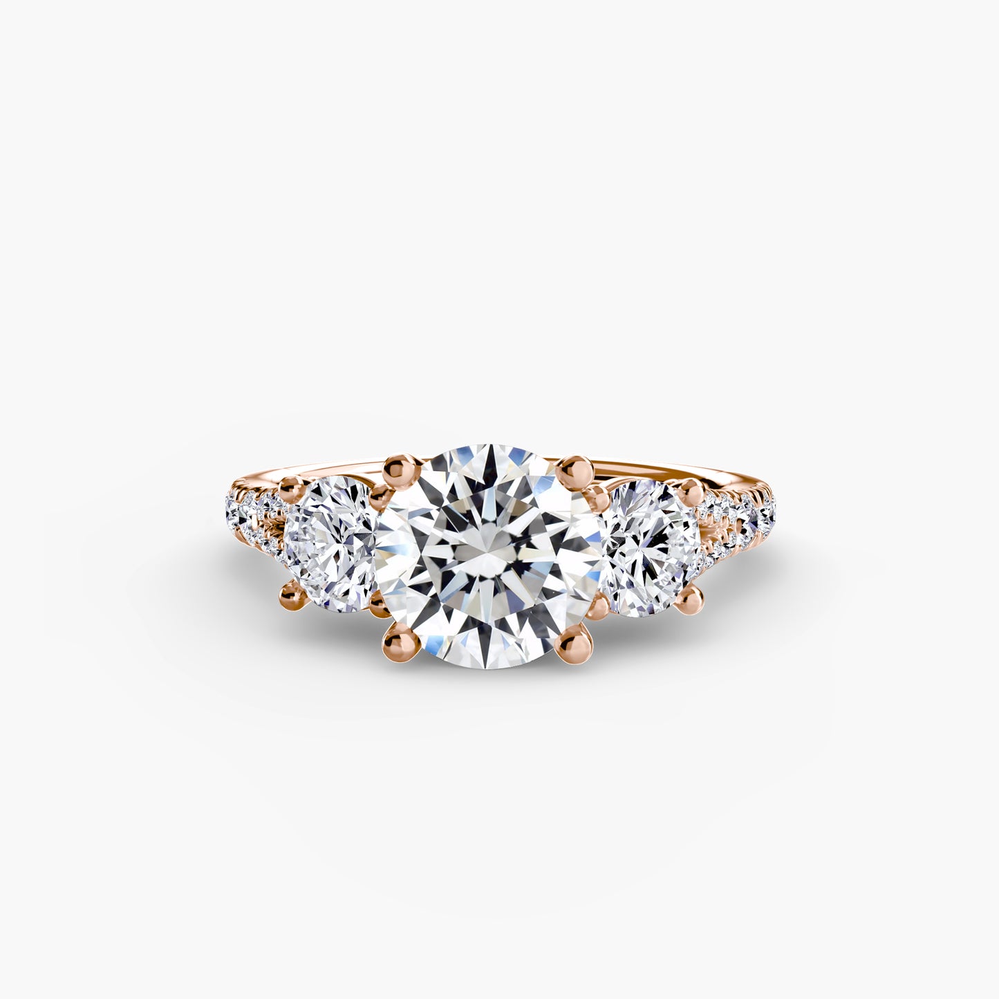 three-stone with pavé band 3