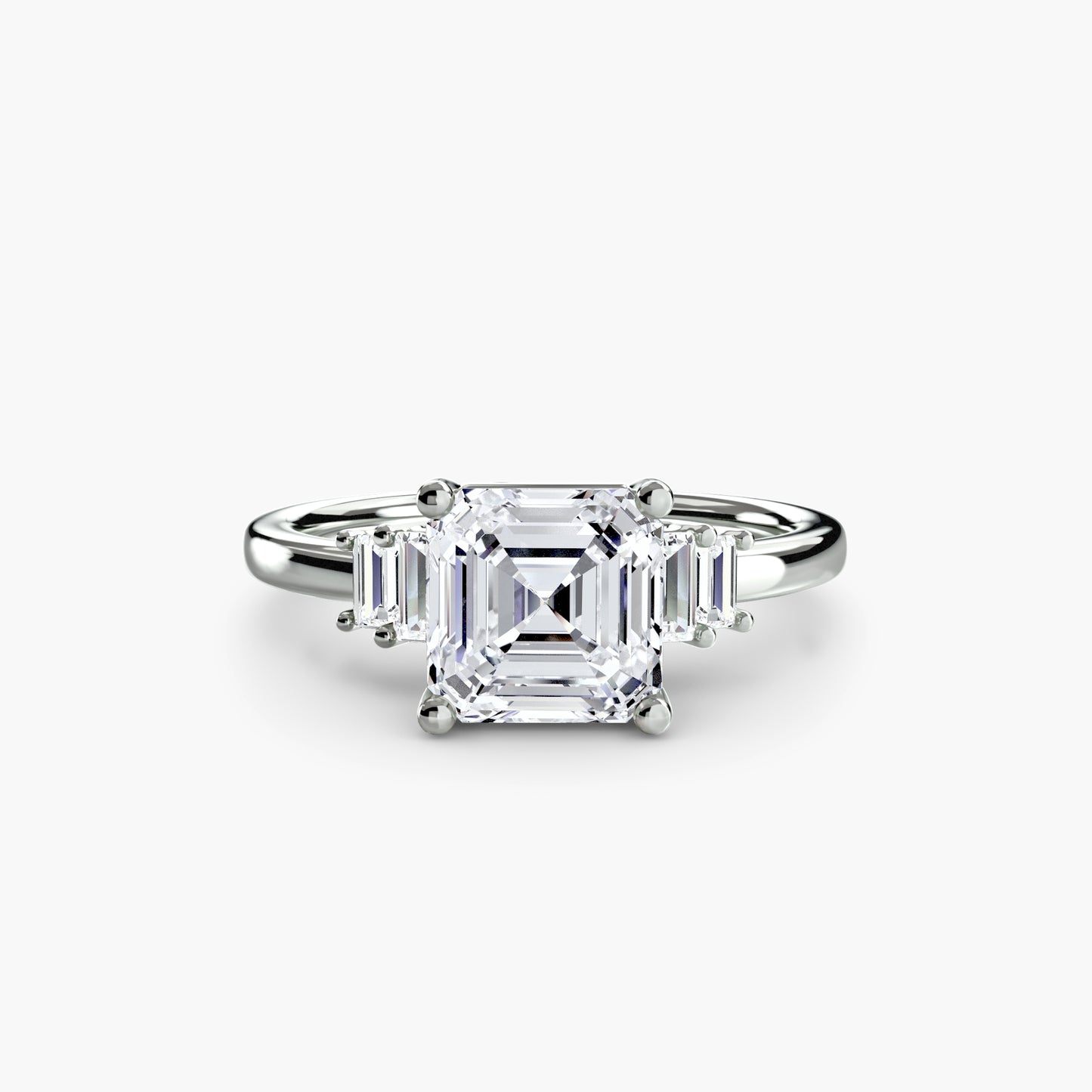 baguette accent solitaire