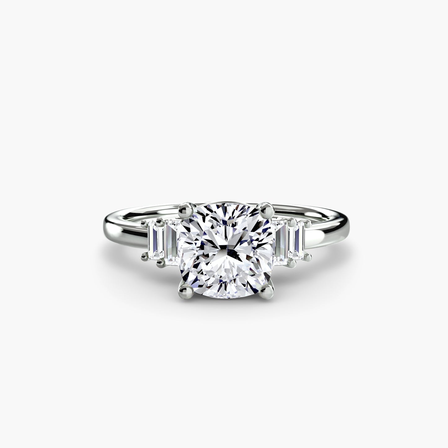 baguette accent solitaire
