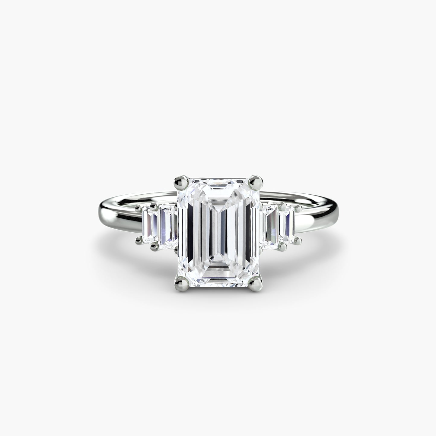 baguette accent solitaire