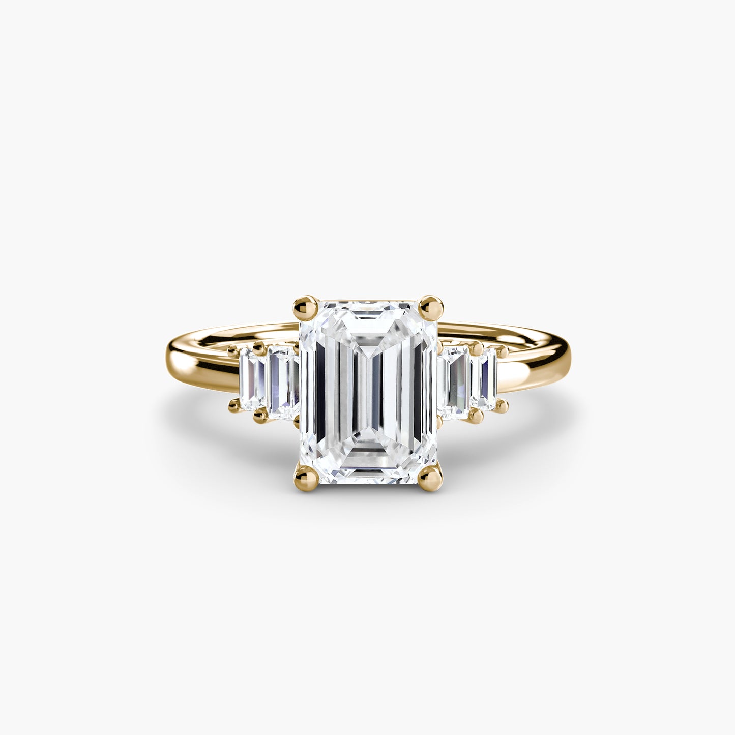 baguette accent solitaire