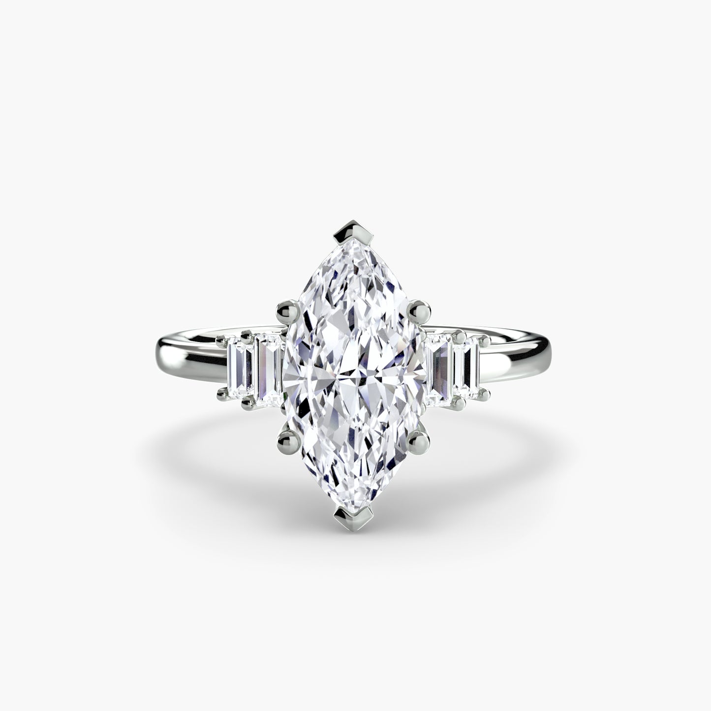 baguette accent solitaire