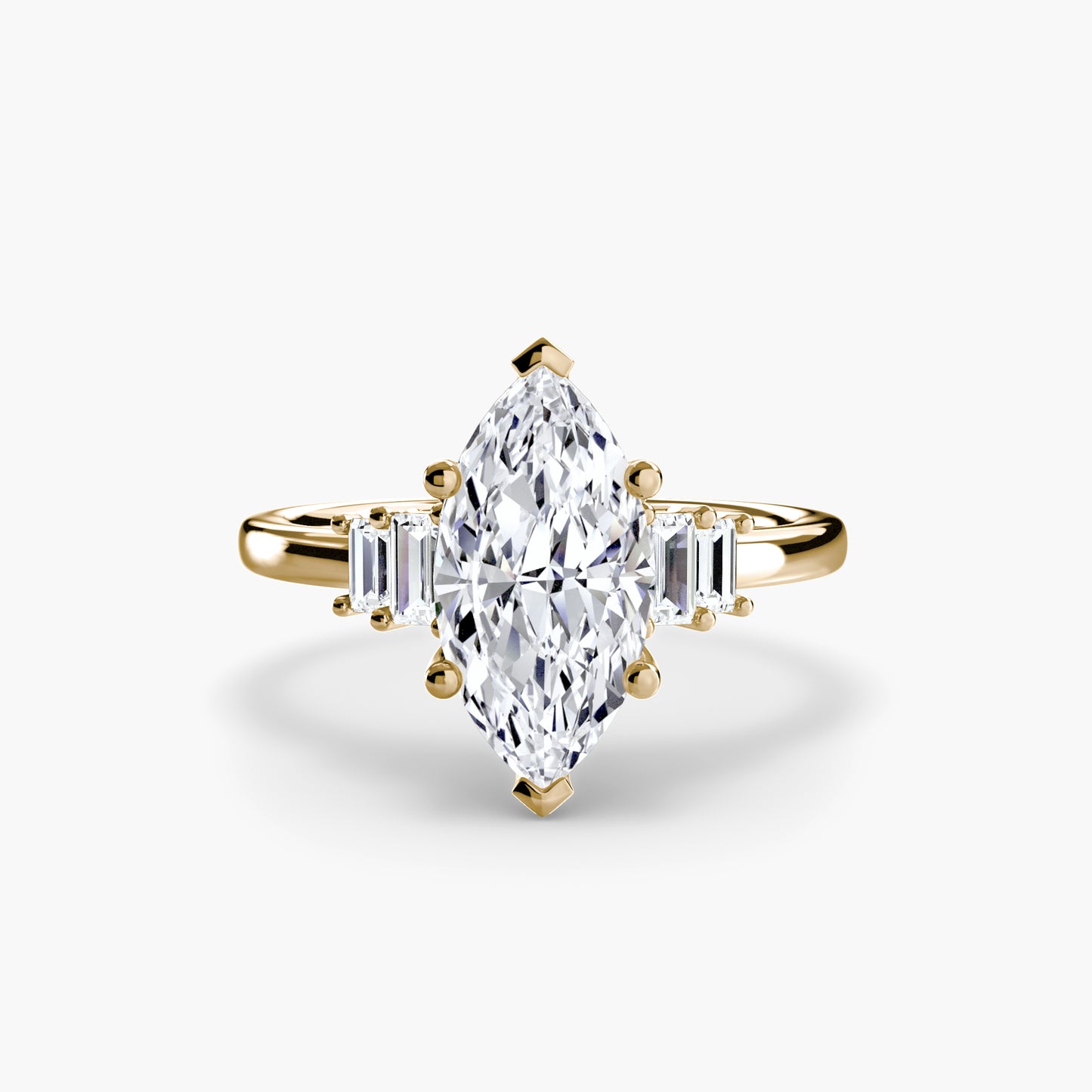 baguette accent solitaire