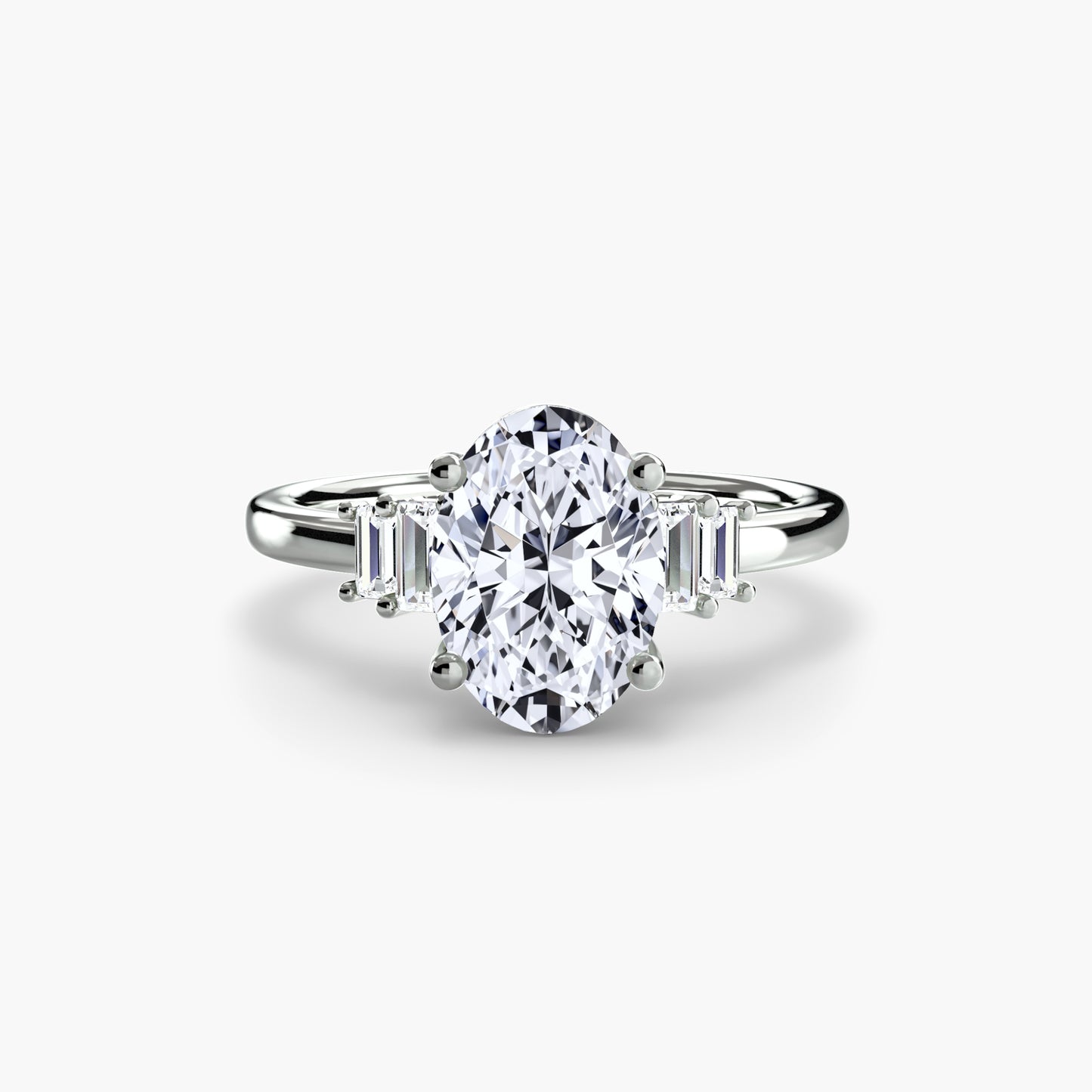baguette accent solitaire
