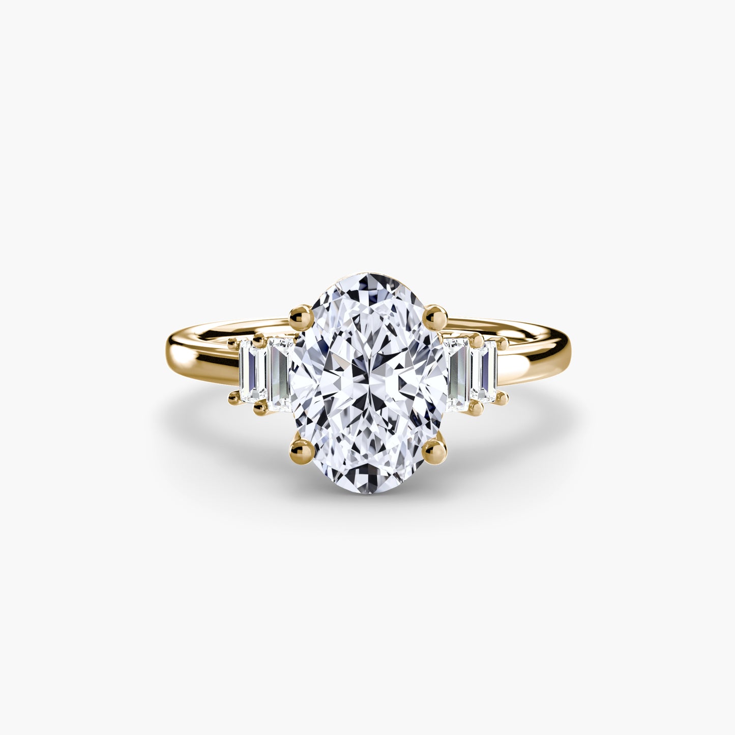 baguette accent solitaire