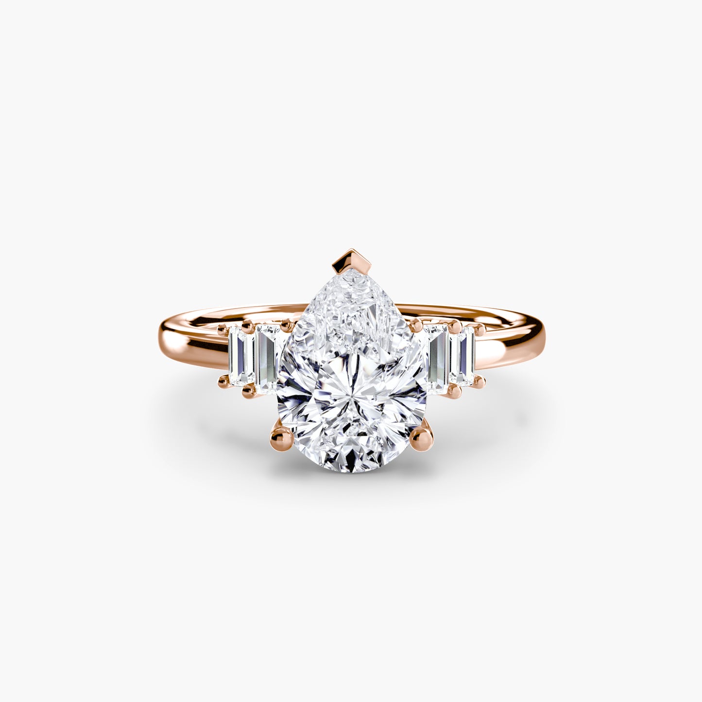 baguette accent solitaire