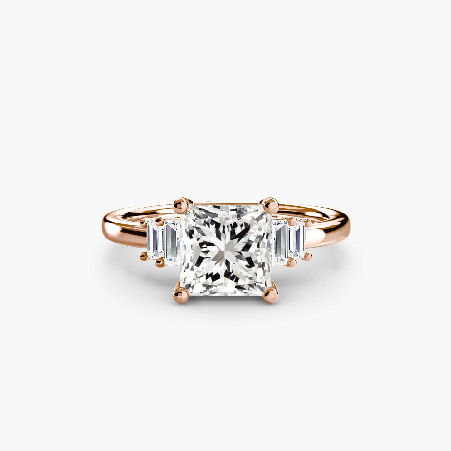 baguette accent solitaire