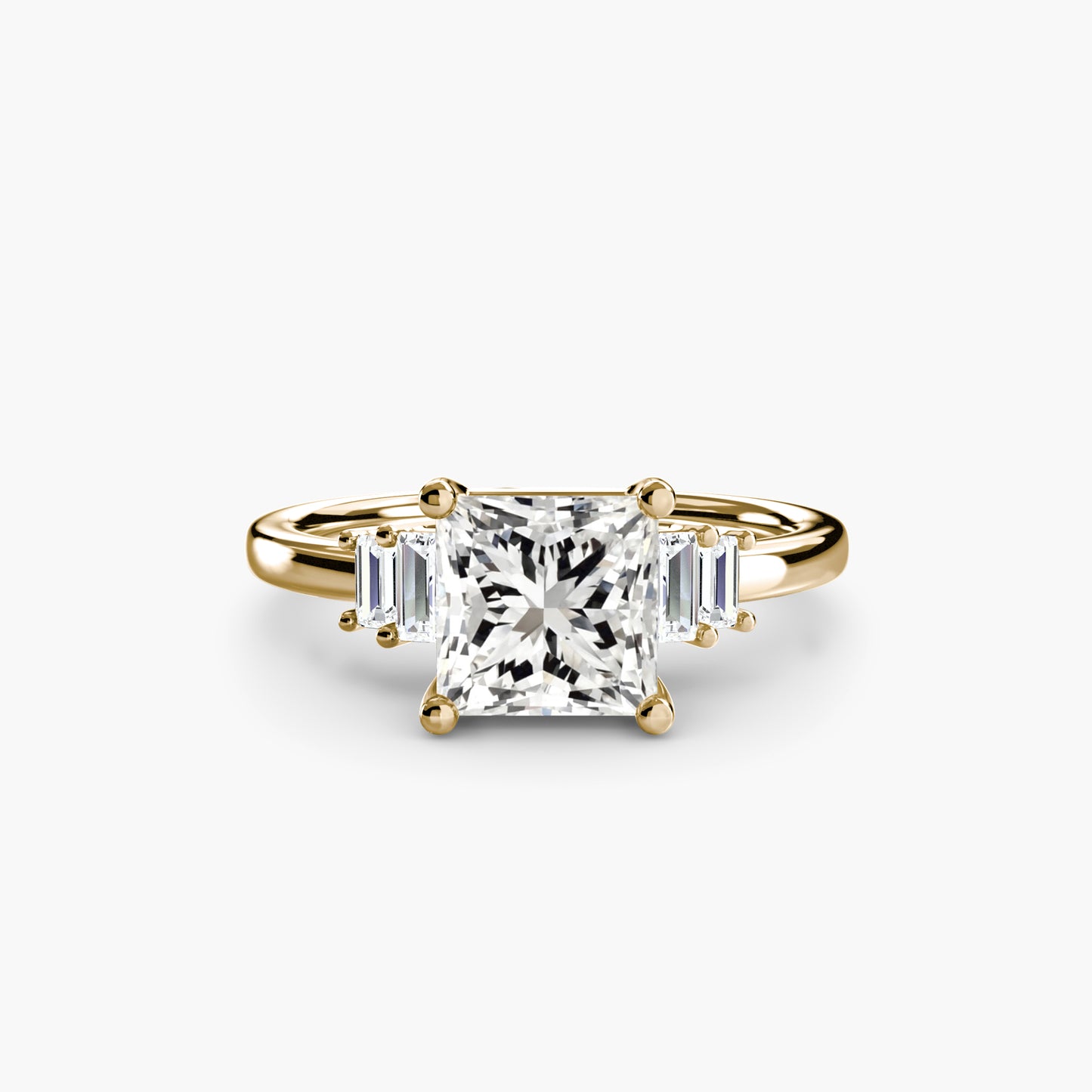 baguette accent solitaire