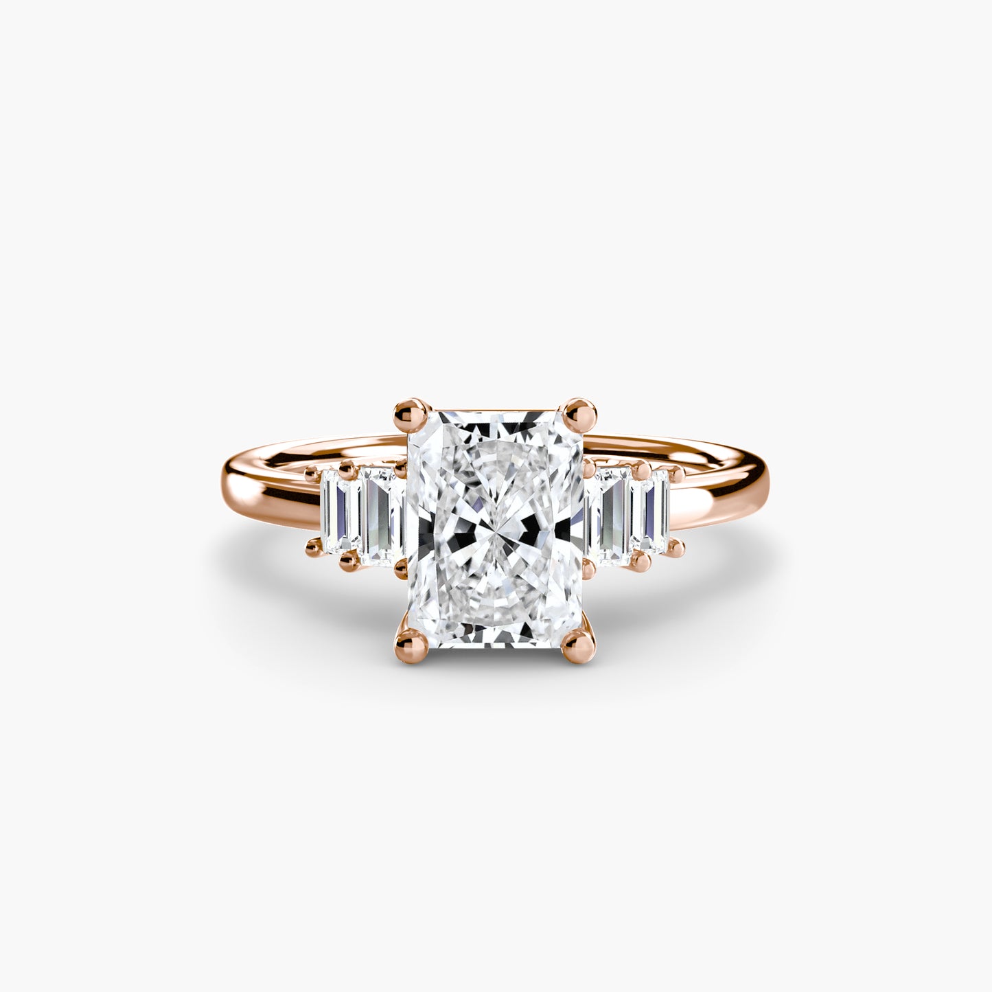 baguette accent solitaire