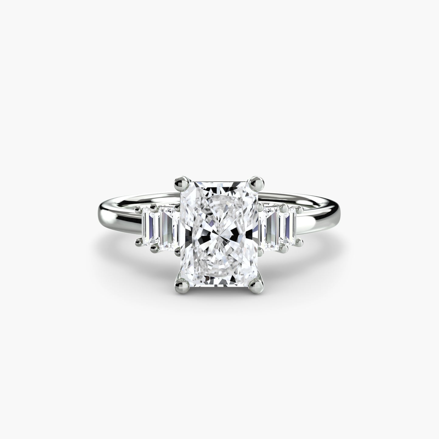 baguette accent solitaire