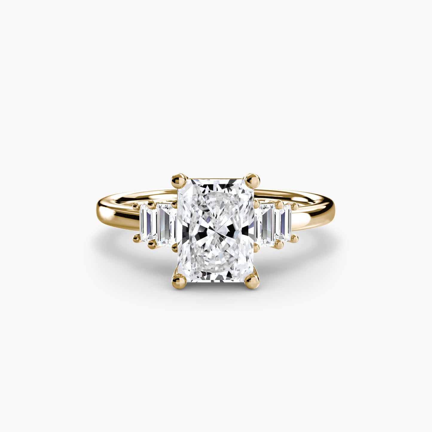 baguette accent solitaire