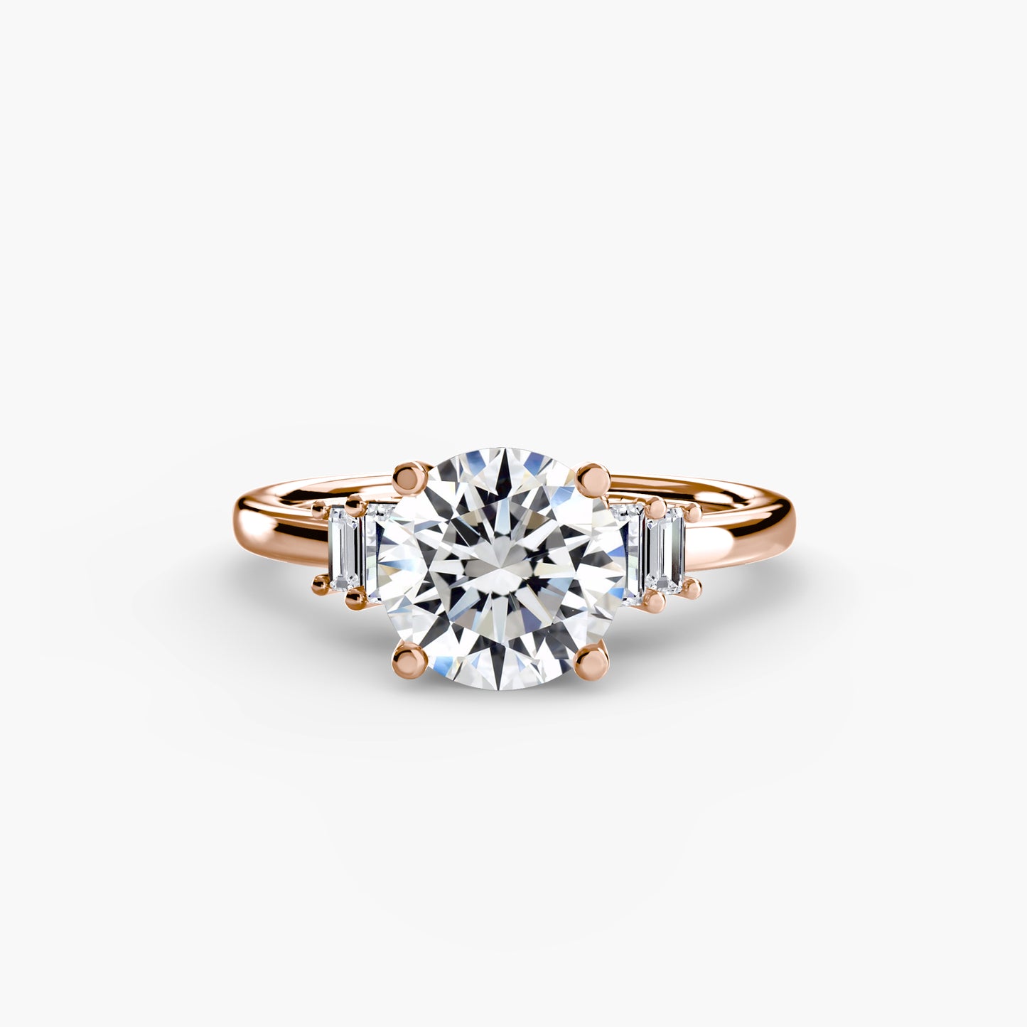baguette accent solitaire