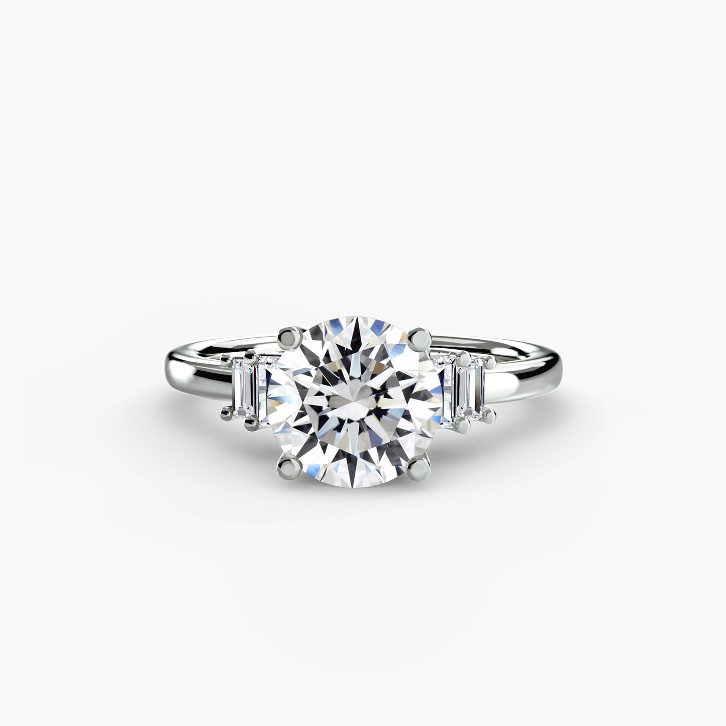 baguette accent solitaire