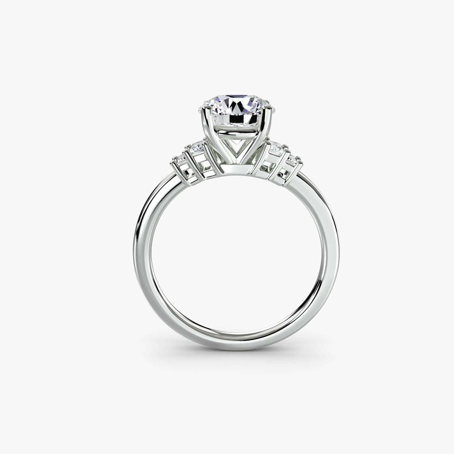 baguette accent solitaire