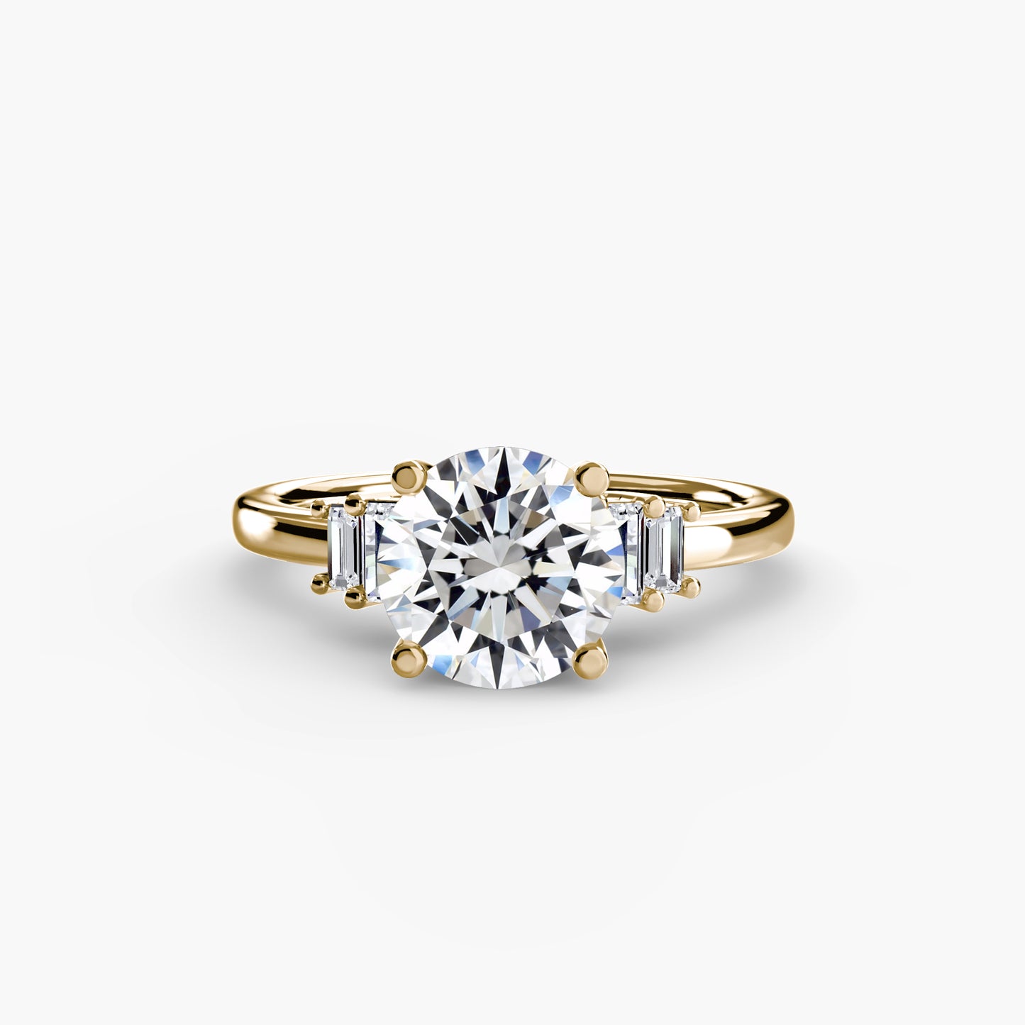 baguette accent solitaire