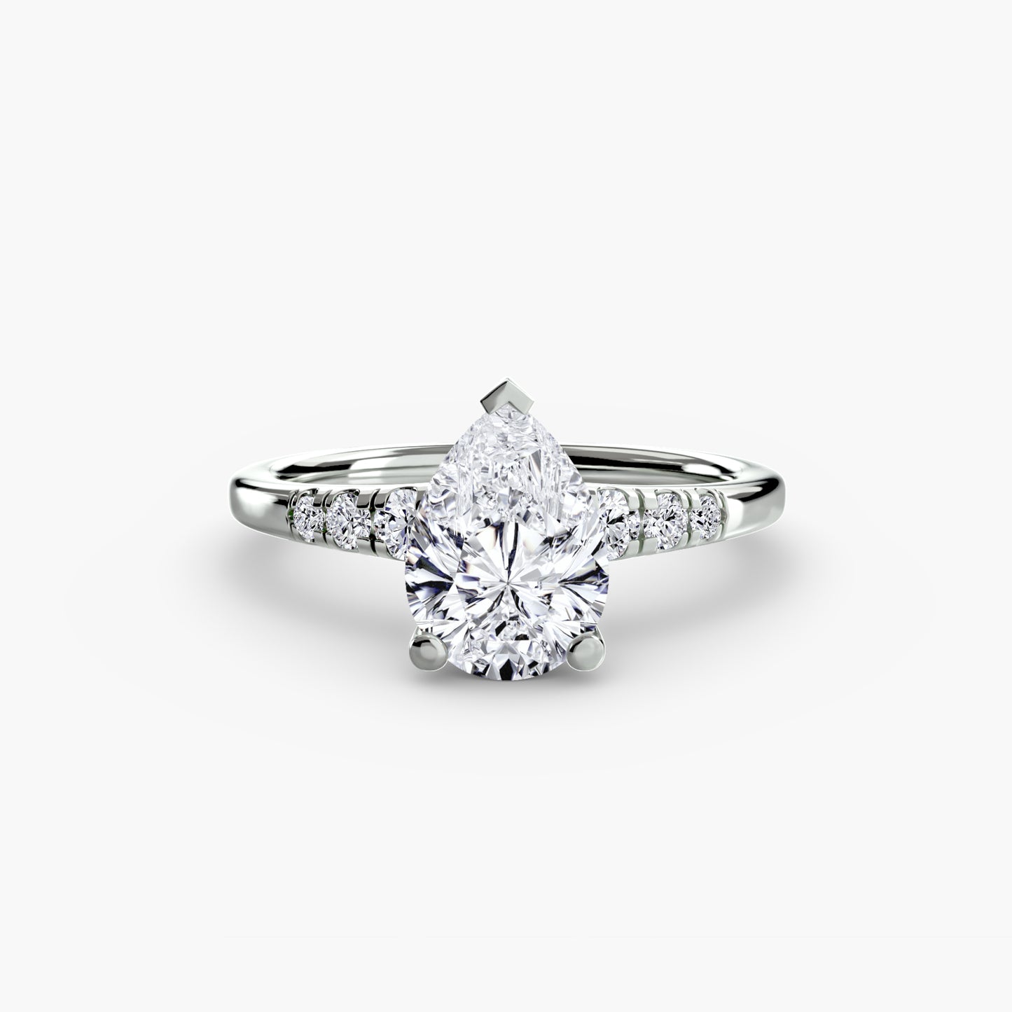 solitaire with shoulder accents