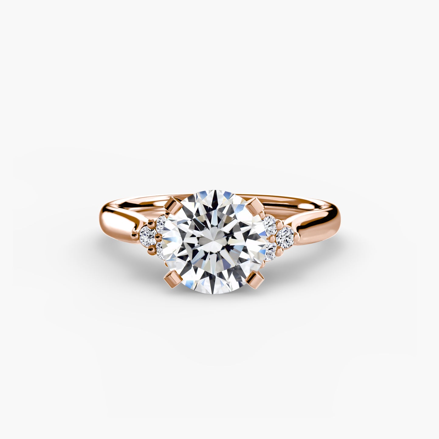 solitaire with cluster shoulders 2