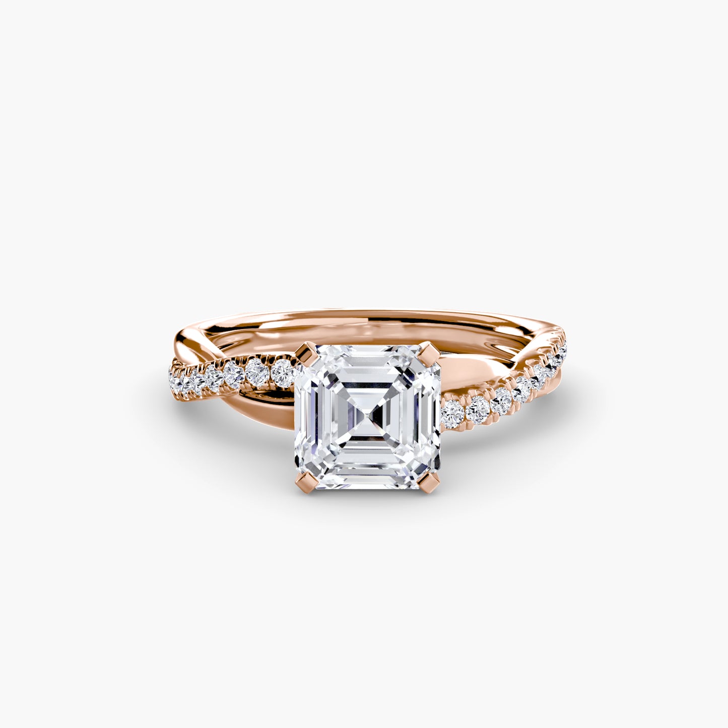 the emerald twist pavé ring