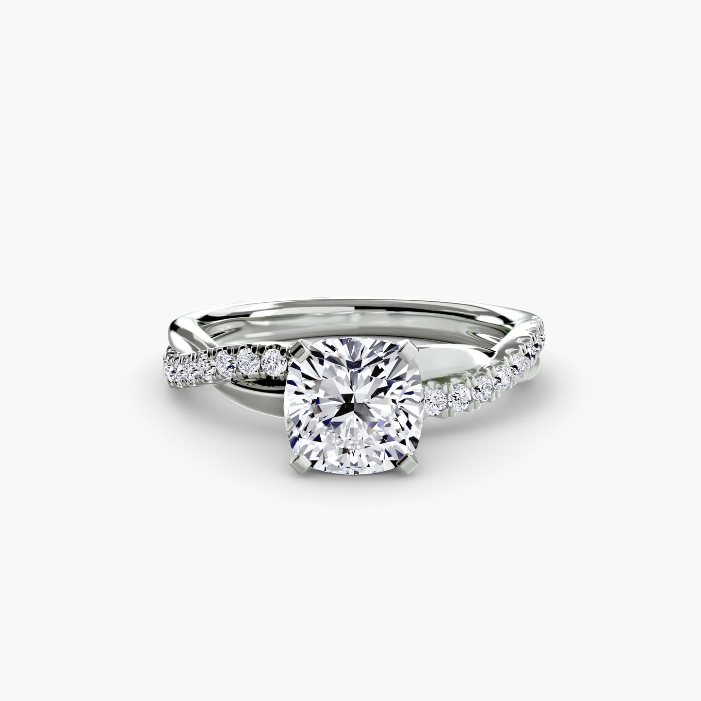 the emerald twist pavé ring
