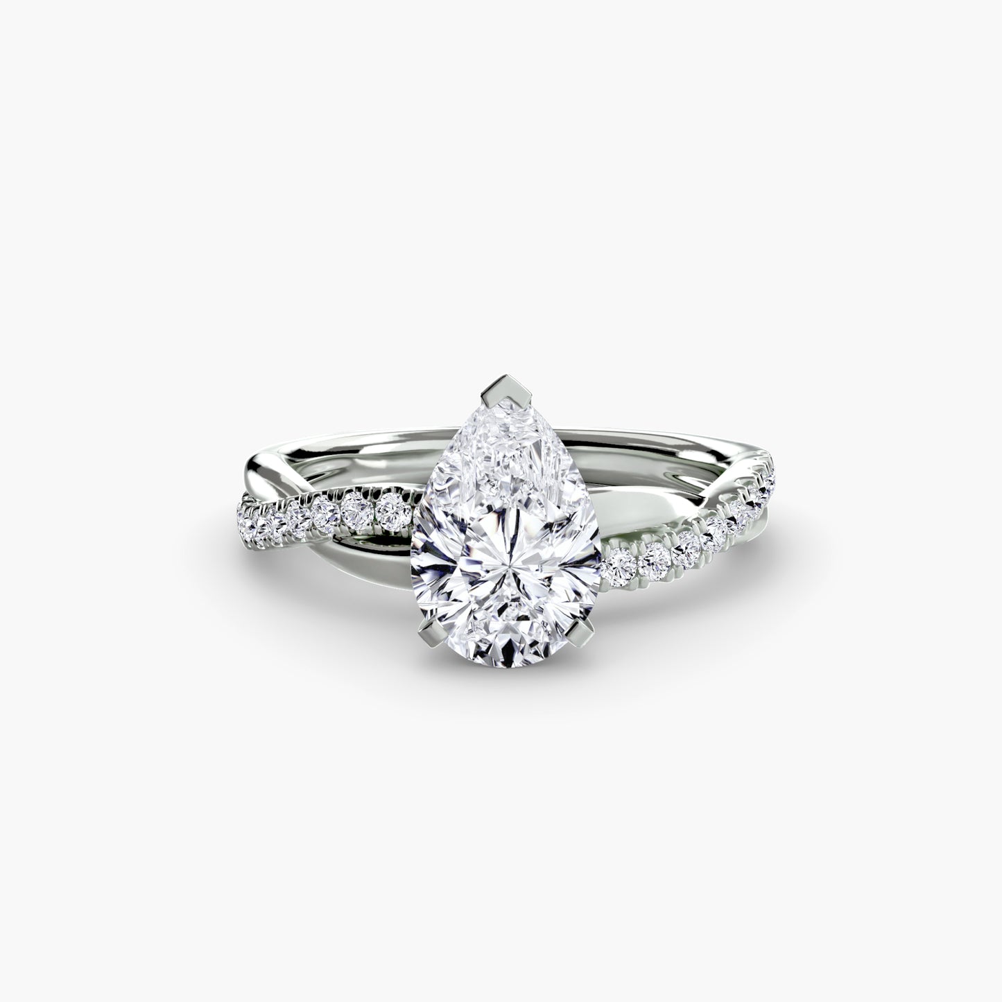 the emerald twist pavé ring