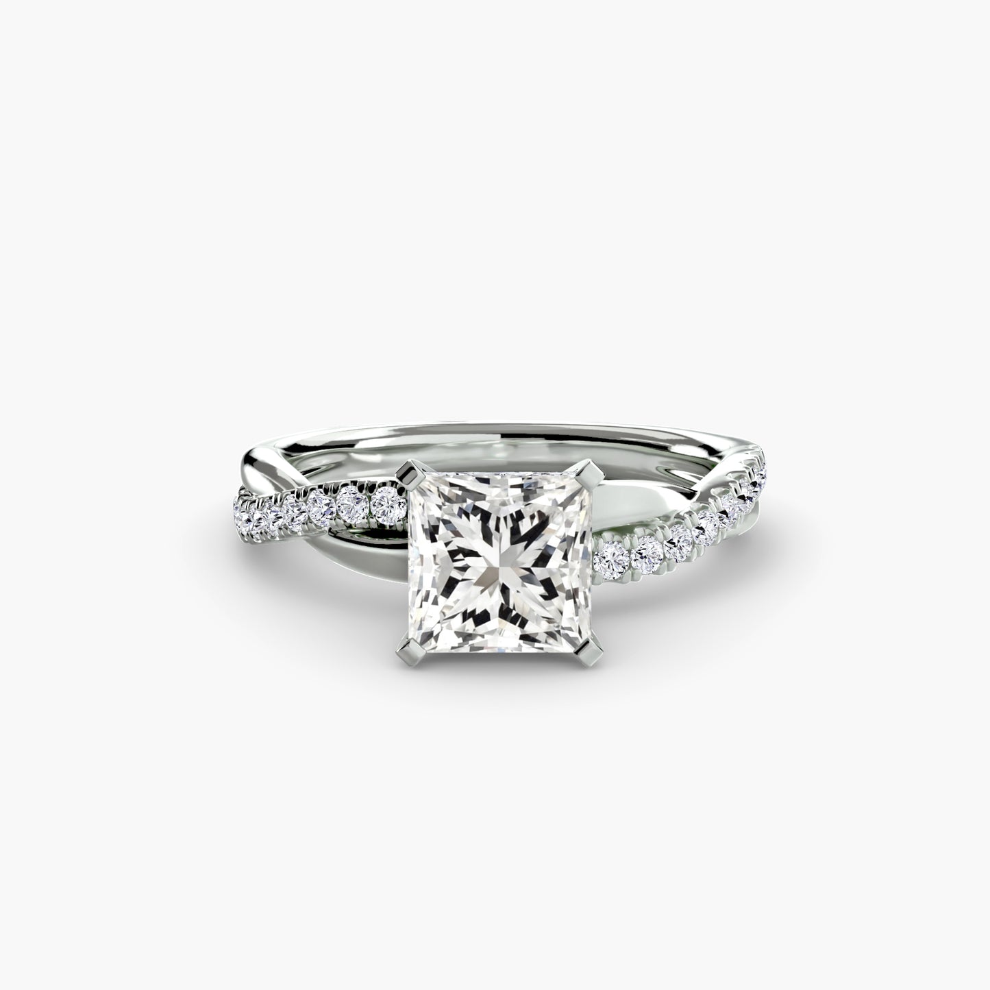 the emerald twist pavé ring