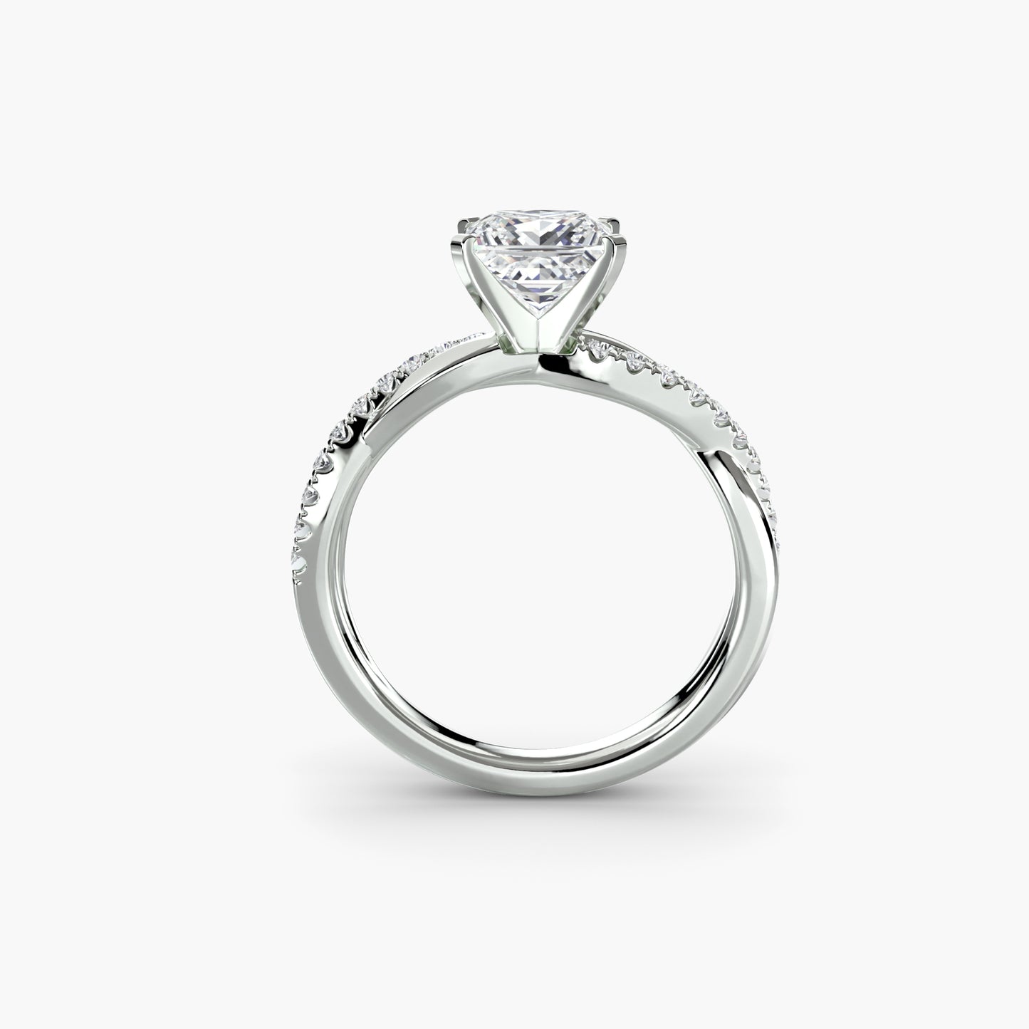 the emerald twist pavé ring
