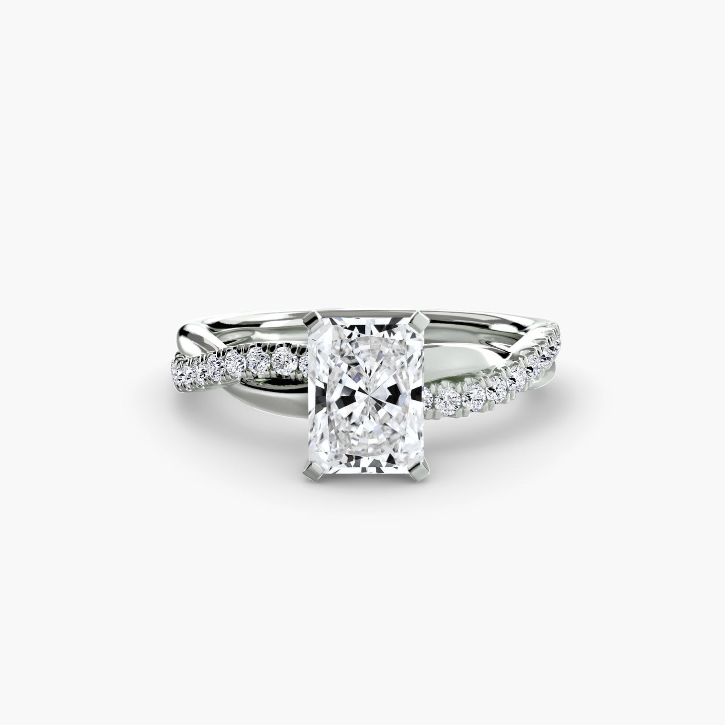 the emerald twist pavé ring