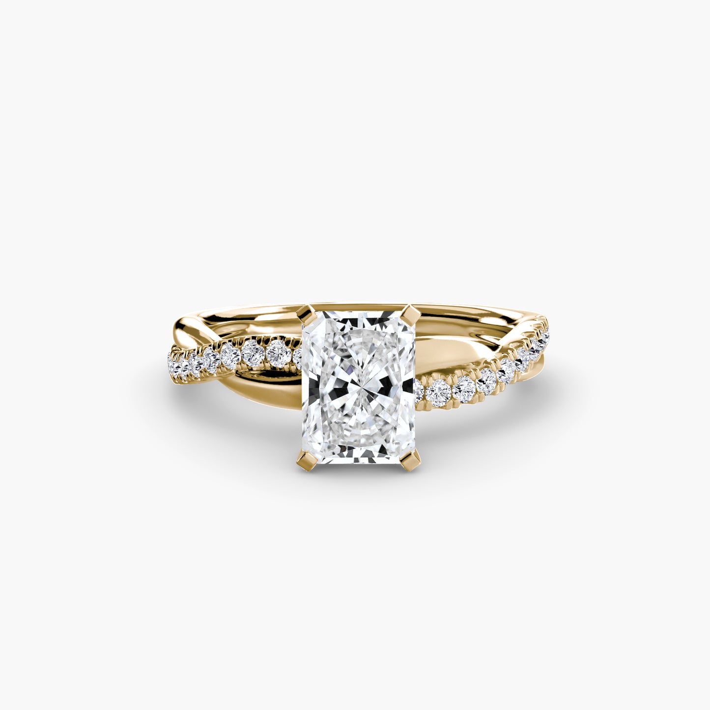 the emerald twist pavé ring