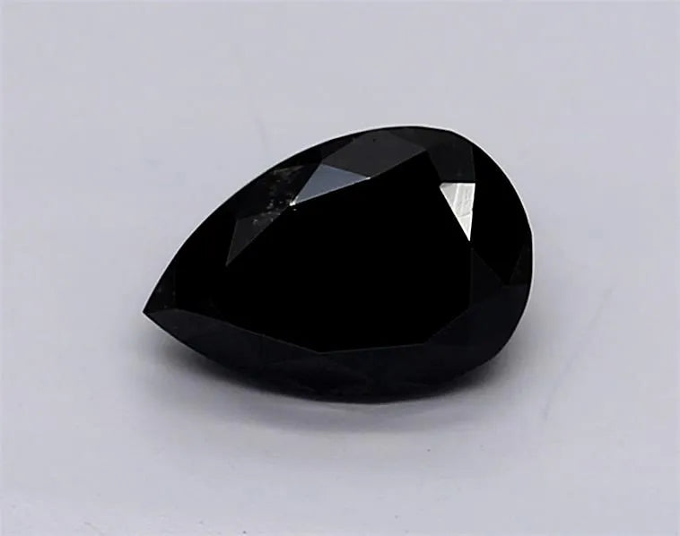 0.57ct pear natural diamond (colour fancy black, clarity vvs2, cut ex, gia certified)
