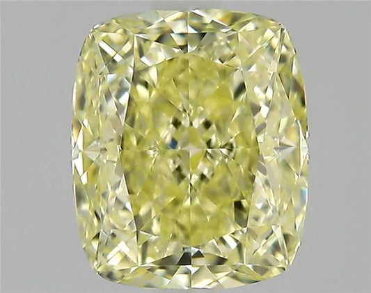 0.71ct Cushion modified Natural Diamond (Colour Fancy Light Yellow, Clarity VVS1, Cut EX, GIA Certified)
