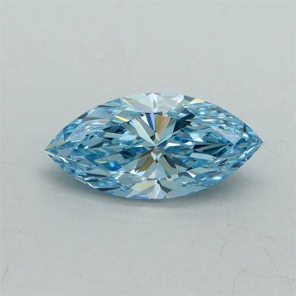 0.71ct Marquise Lab Grown Diamond (Colour Fancy Vivid Blue, Clarity VS2, IGI Certified)